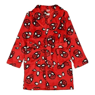 Buy Marvel Spiderman Fleece Robe One Piece Boy Pajamas Boy's Girl's 5 6 7 8 10 12 • 31.50£