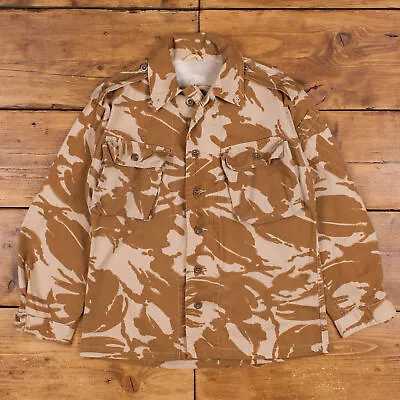 Buy Vintage Military Jacket M 90s Overshirt Desert Camouflage Brown Button Zip • 29.99£