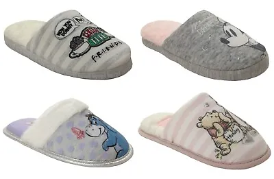 Buy Ladies Branded Slippers Disney Tv Friends Cosy Slip On Mules Womens Uk Size 3-8 • 11.95£