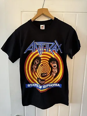 Buy Anthrax State Of Euphoria Album Cover Men's T Shirt Metal Small New Without Tags • 14.99£