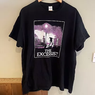 Buy The Exorcist T-Shirt Poster Horror Movie Excessist Black Gildan XL Extra Large • 18.95£