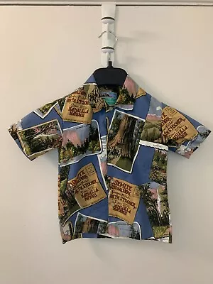 Buy Reyn Spooner Size Child XXS Yosemite Post Card Print Shirt Vintage • 15.79£