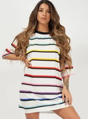 Buy New Ladies Printed Baggy Oversized Jersey T-Shirt Dress Tunic Longline Top • 4.99£