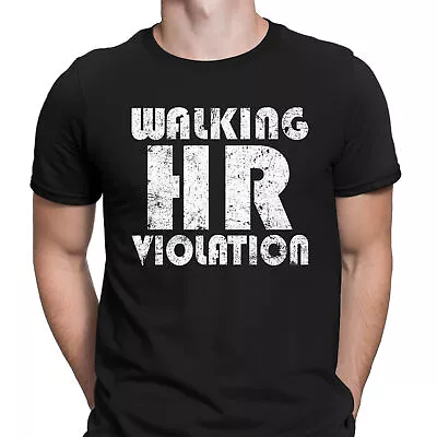Buy Walking Hr Violation Offensive Funny Humor Vintage Mens-T-Shirts Tee Top #D • 9.99£