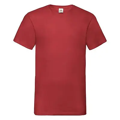 Buy Fruit Of The Loom Plain Cotton Vee V-Neck Valueweight Tee T-Shirt To 4XL & 5XL • 4.99£