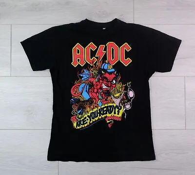 Buy Men's, Acdc, T Shirt, Size M, Black, Band Merch, Vintage Style, Sustainable • 15.95£