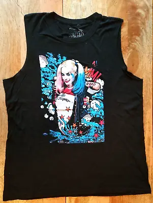 Buy Harley Quinn Junior Women Tank Top DC Comics 2XL Black Suicide Squad Joker Shirt • 9.60£