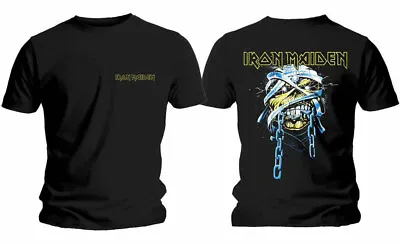 Buy Official Iron Maiden Powerslave Head And Logo Mens Black T Shirt Iron Maiden Tee • 16.95£