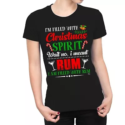 Buy 1Tee Womens Christmas Spirit! Wait No I Meant Rum! I Am Filled With Rum! T-Shirt • 7.99£
