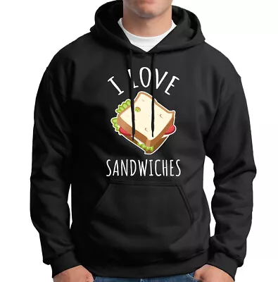 Buy I Love Sandwiches Tasty Fast Food Lovers Gift Funny Mens Hoody Tee Top #D6 Lot • 3.99£