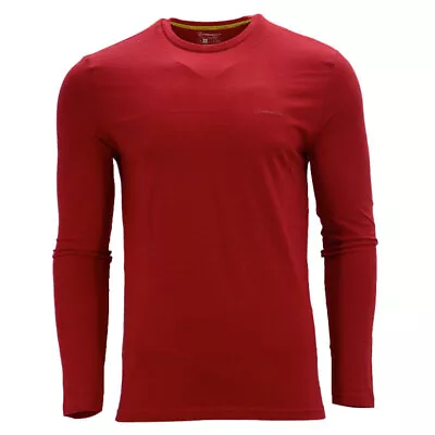 Buy Mens T Shirts Maverick Crew Neck Long Sleeve Cotton Slim Fit Casual Winter Tee • 6.99£