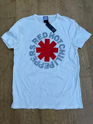 Buy Red Hot Chili Peppers Asterisk T Shirt Logo,  Rock Funk White,  New Size Large • 11.99£