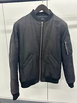 Buy A.P.C Cotton Twill Bomber Jacket Black Size S • 90£