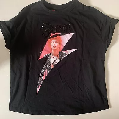 Buy Lefties M Black David Bowie Sequin T Shirt • 4.99£
