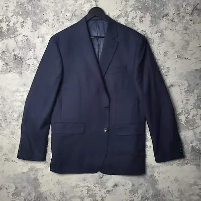 Buy Charles Tyrwhitt Mens Twill Suit Navy Blue 44L Jacket Merino Classic Fit Blazer • 59.95£