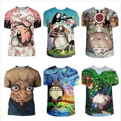 Buy Kid's Spirited Away Totoro Ashitaka T Shirt Short Sleeved Shirt Tee Summer Tops • 10.99£