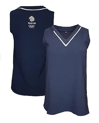 Buy Team GB Sleeveless T Shirt Womens 8 Great Britain Olympics Games 2024 • 7.99£