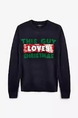 Buy Christmas Jumper This Guy Loves/Hates Christmas Size Medium • 17.99£