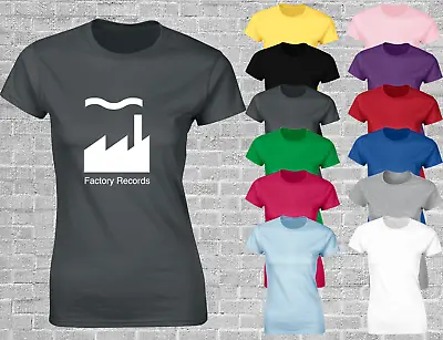 Buy Factory Records Ladies T Shirt Rave Scene Manchester 80's 90's Music Dance Top • 7.99£