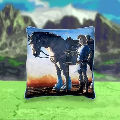Buy Legend Of Zelda Breath Of The Wild Link Cushion Fantasy Gaming Merch Official • 27.99£