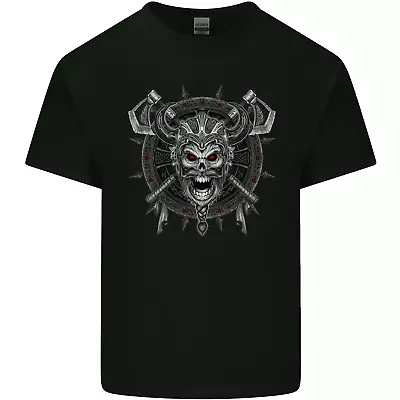 Buy Viking Skull With Swords & Shield Valhalla Mens Cotton T-Shirt Tee Top • 11.75£