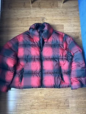 Buy Old Navy Red And Black Buffalo Plaid Puffer Jacket L NWT • 17.95£