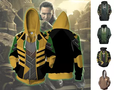 Buy Loki Hoodie VARIANT Printed Sweatshirt Adult Casual Wear Zip Up Jacket Coat ~ • 6.10£