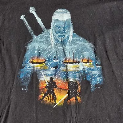 Buy The Witcher 3: Wild Hunt Shirt Size Large Video Game Graphic Tee Black Jinx • 15.82£