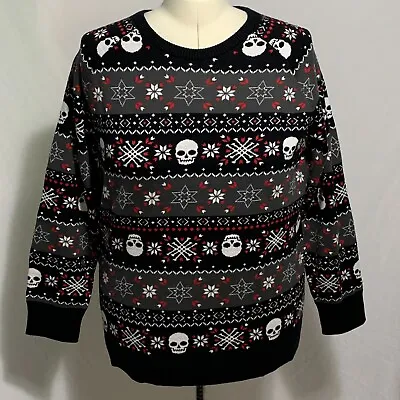 Buy Torrid Sweater Christmas Skull Cross Bones Hearts Fair Isle Plus Size 5 28 • 19.29£