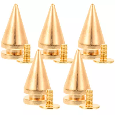 Buy 5pcs Metal Clothing Spikes With Screwback, Punk Rivets Golden • 8.18£