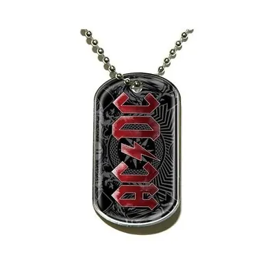 Buy AC/DC Black Ice Metal Dogtag Pendant And Chain • 9.99£