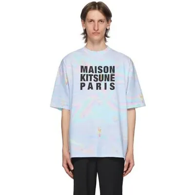 Buy Maison Kitsune Multicolor Oversized Hologram Fox Print T-Shirt XL • 68.76£