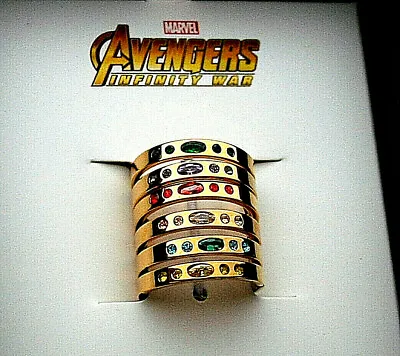 Buy Marvel Comics Avengers Infinity War Thanos Stones 6 Ring Set New NOS Box Women's • 38.54£