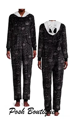 Buy Nightmare Before Christmas Jack Skellington Union Suit Pajamas Women S-3X Plus • 40.26£