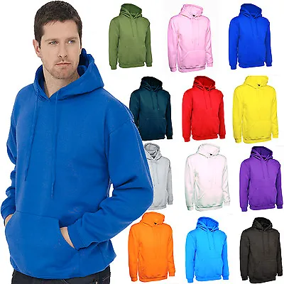 Buy Men's Hoodie Size XS To 6XL Plain Hooded Fleece Sweatshirt Premium • 16.99£
