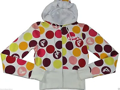 Buy Famous Stars And Straps BLOCK MOVEMENT White Dots Zip Up Junior's Crop Hoodie • 9.46£