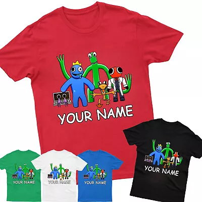 Buy Personalised Kids Rainbow Friends T-Shirt Any Name Birthday Boys Girls Tee Gift • 5.49£