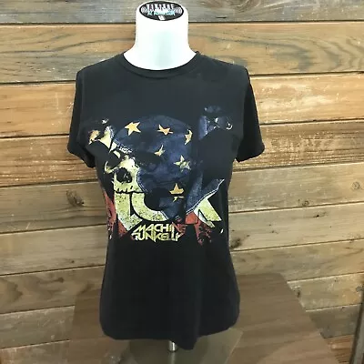 Buy MGK Machine Gun Kelly Stars Stripes Skull T Shirt Women Size XS - Bay Island Tag • 12.30£