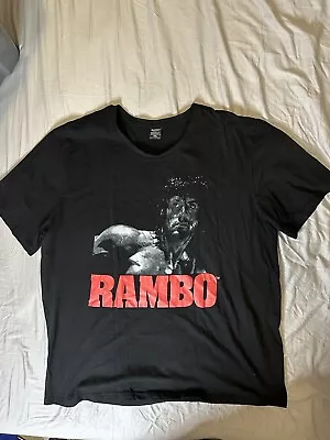 Buy Rambo 3 Mens Black T-Shirt Size 4XL • 12.40£