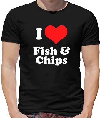 Buy I Love Fish & Chips Mens T-Shirt - Food - Takeaway - Chip - And Cod • 13.95£