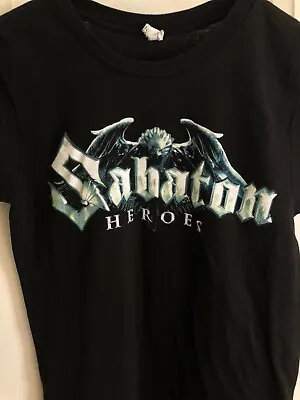 Buy Pre-owned Official Sabaton Heroes Women's T-Shirt Fitted Large Power Metal • 14.46£