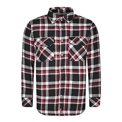 Buy Mens Wrangler Padded Shirt Jacket Sherpa Fur Lined Lumberjack Flannel Work Top • 18.99£