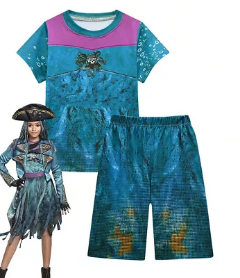 Buy Boys Girls Descendants 3 Uma Pyjamas Set Cosplay Costumes T-shirt+Shorts Outfits • 12.99£