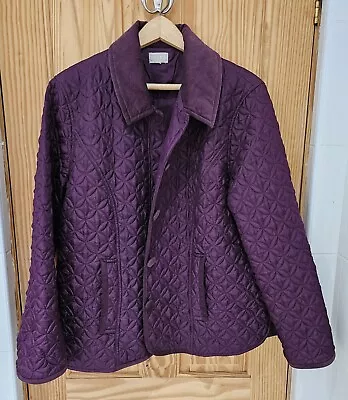Buy Patra Silk Jacket In Purple. Quilted, Cord Detailing, Pockets. 16-18. New. • 65£