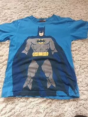 Buy Batman T Shirt Top 5-6 ,years Blue Cotton • 2.50£