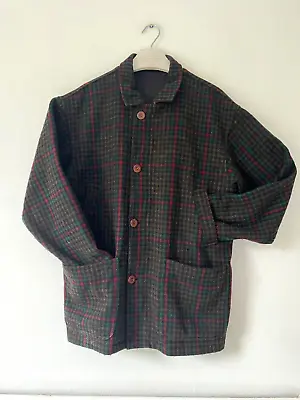Buy SAKS FIFTH AVENUE Wool Jacket L-XL Country Check MADE USA RRL Hunt Shoot Vintage • 89.77£