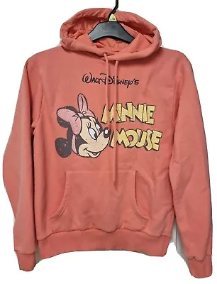 Buy Disney Store Walt Disney's Minnie Mouse Coral Hoodie Jumper Sweatshirt 8 10 • 13.75£