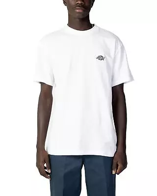 Buy Dickies Men's Plain Short Sleeve Round Neck T-Shirt In White • 89£