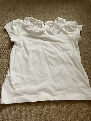 Buy Girls Next White Short Sleeve Top With Peter Pan Style Collar. Age 3-4 Years • 6.60£