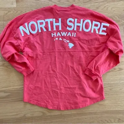 Buy Spirit Jersey North Shore Hawaii XS Shirt Oversized Coral Puffy Letters Oahu • 14.20£